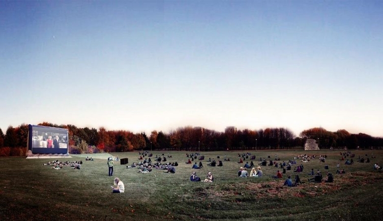 Kalniečių parke – kinas po atviru dangumi
