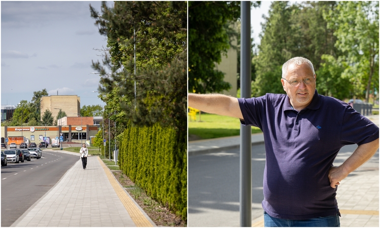 Vieta: D. Šerono teigimu, Pilėnų gatvę ne kartą norėta perkasti, nors ką tik buvo rekonstruota.