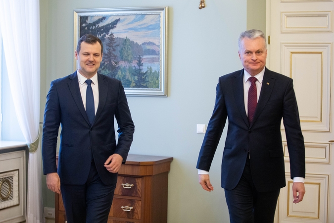 Gintautas Paluckas (kairėje) ir Gitanas Nausėda