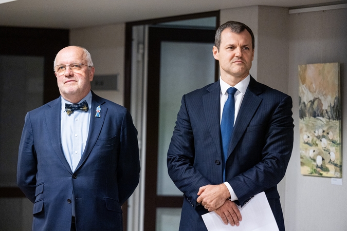 Juozas Olekas (kairėje) ir Gintautas Paluckas