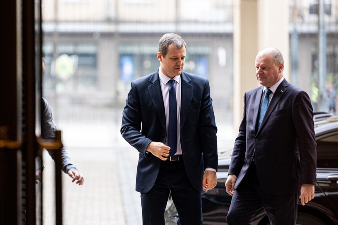 Gintautas Paluckas (kairėje) ir Saulius Skvernelis