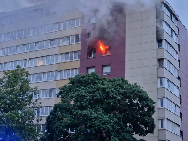Didelis gaisras Klaipėdos daugiabutyje