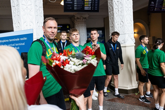 Lietuvos U20 vaikinų rinktinės sutiktuvės iš Europos čempionato