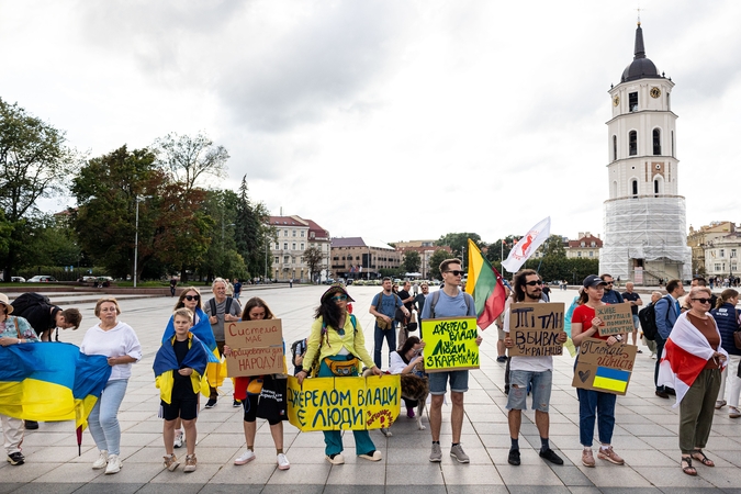 148-asis solidarumo su Ukraina mitingas Katedros aikštėje