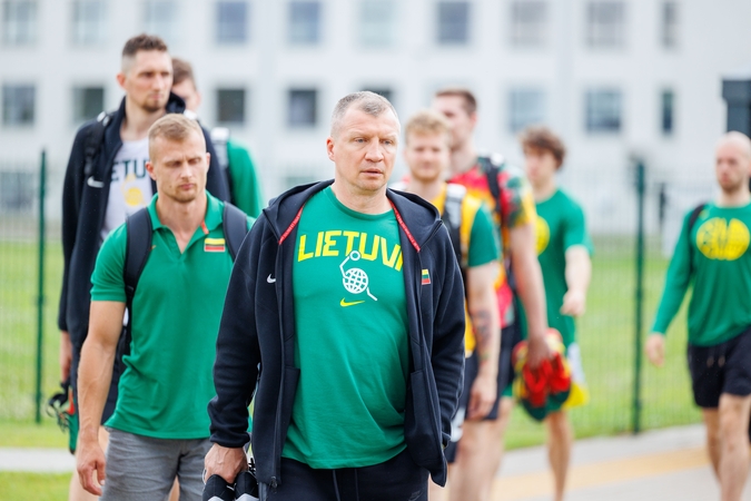 Lietuvos vyrų krepšinio rinktinės treniruotė