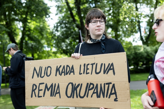  Mitingas prieš Izraelio užsienio reikalų ministro vizitą Lietuvoje