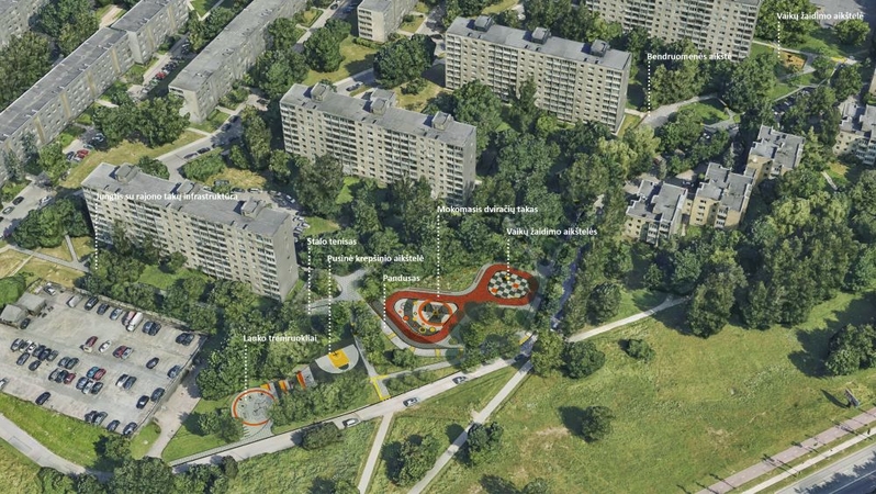 Vilniuje tęsiamas viešųjų erdvių atnaujinimas: netrukus darbai užvirs Žirmūnuose