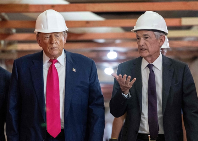 Donaldas Trumpas ir Jerome'as Powellas