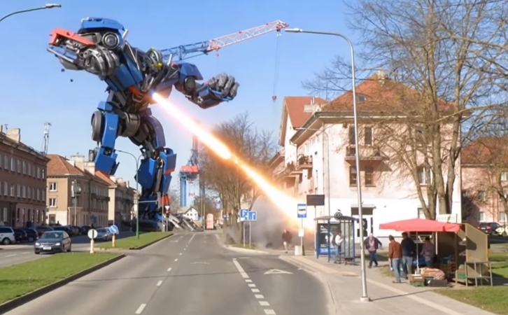 Unikalu: Naikupės gatvėje to dar nebuvo – žmones esą gąsdino pavojingi robotai.