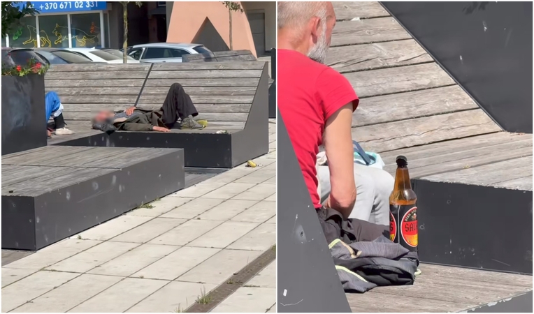 Poilsis: Vaidilos aikštė pavirto lauko miegamuoju – čia alkoholis liejasi laisvai.