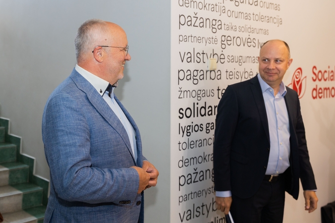 Juozas Olekas (kairėje) ir Aurelijus Veryga