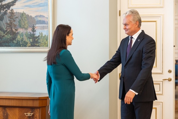 Nausėda susitiko su Ruginiene