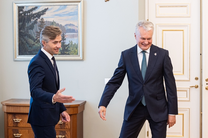 Kęstutis Budrys (kairėje) ir Gitanas Nausėda