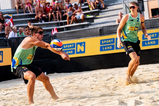 Įspūdingą žygį surengę tinklininkai Palubinskas ir Piešina – Europos U22 čempionato pusfinalyje
