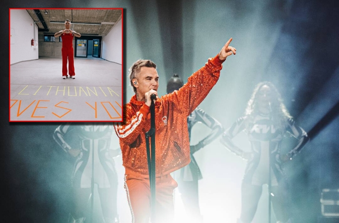 Po koncerto Kauno stadione – Robbie Williamso žinutė Lietuvai