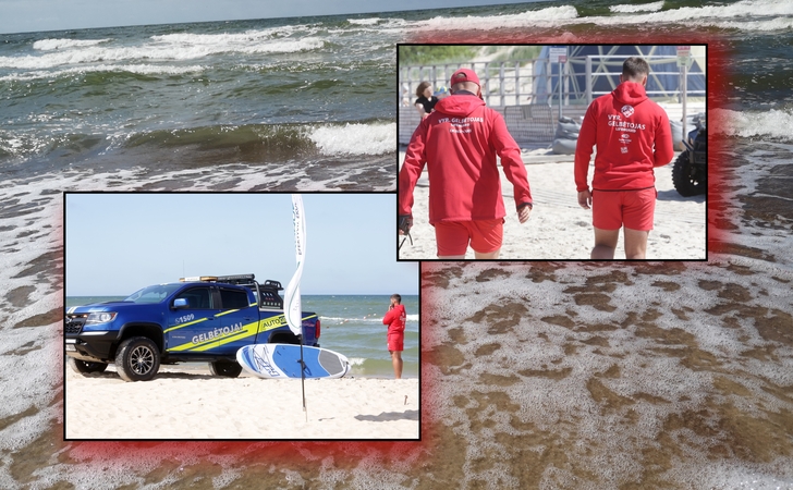 Palangos paplūdimyje – kvapą gniaužianti situacija: jūroje skendo močiutė su anūku