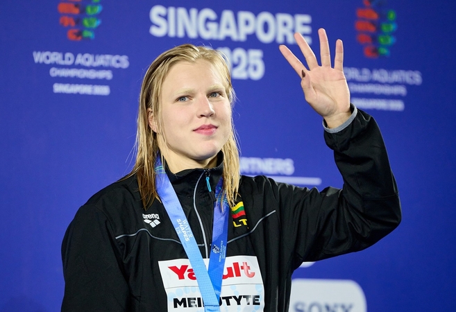 Karjera: R. Meilutytė, anksčiau triumfavusi Budapešte, Fukuokoje ir Dohoje, šventė pergalę ir Singapūre.
