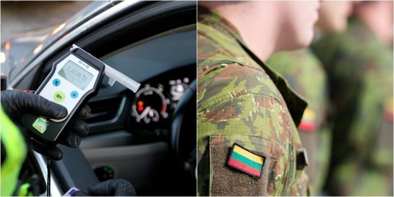 Pareigūnai pričiupo neblaivų prie automobilio vairo sėdusį karį