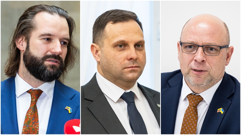 Povilas Poderskis (kairėje), Ignas Hofmanas (per vidurį) ir Rimantas Mockus