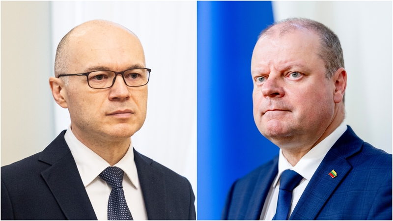Eugenijus Sabutis (kairėje) ir Saulius Skvernelis
