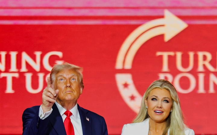 Donaldas Trumpas ir Erika Kirk