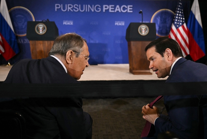 Marco Rubio ir Sergejus Lavrovas surengė derybas Niujorke