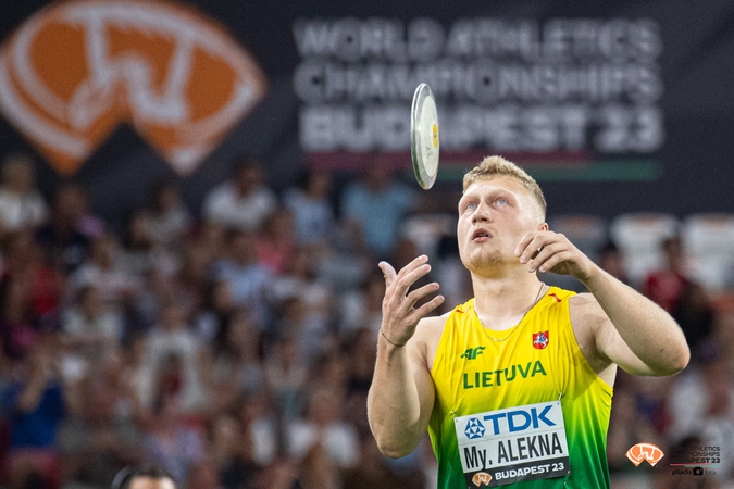 Titulas: M. Alekna turi nebaigtų reikalų nuo praėjusio pasaulio čempionato Budapešte.