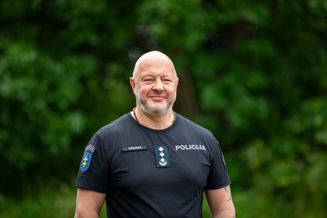 Įvaizdis: šiemet kovo 3-iąją į Klaipėdos apskrities vyriausiojo policijos komisariato viršininko pareigas paskirtas R. Sarapas džiaugiasi turėdamas galimybę dirbti uostamiestyje.