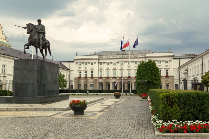 Lenkijos saugumo pajėgos Varšuvoje numušė droną