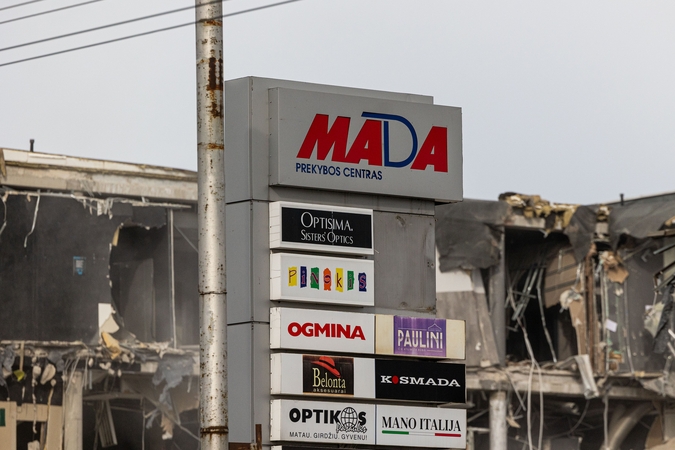 Vilniuje griaunamas prekybos centras „Mada“