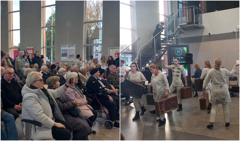 Išradingumas: pantomimos teatras „A“ žiūrovams dovanojo meninę improvizaciją.