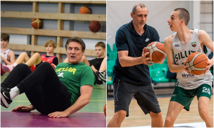 Kolegos: V. Chomičius (nuotr. kairėje) su V. Praškevičiumi – projekto „Diena su legenda“ mentoriai, krepšinio ir sveikos gyvensenos propaguotojai.