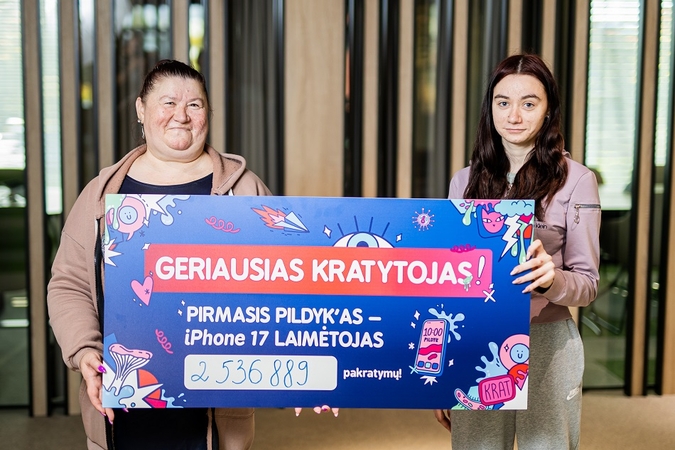 Laimėtoja Aurika su dukra Giedre