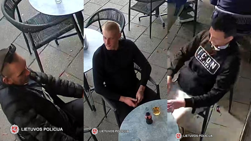 Vyrai, policija nori jūsų paklausti, kur pinigai ir tušti bokalai