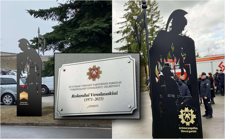 Akcentas: tikimasi, kad paminklas R. Venslauskiui atminti primins ir ugniagesių darbo svarbą.