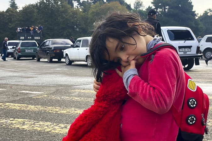 Išvarymas: daugelį metų armėnai Kalnų Karabache sudarė didžiąją dalį gyventojų, tačiau 2023 m. rudenį jie buvo priversti palikti šį kraštą ir ieškoti prieglobsčio kitur.