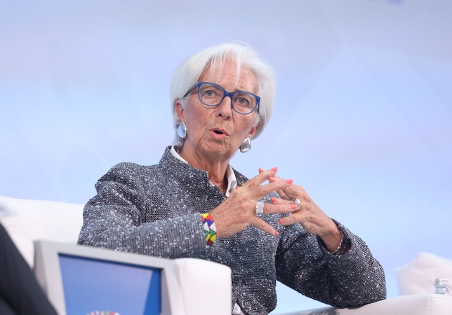 ECB pirmininkė: pasaulio ekonomika dar pajus muitų sukeltus skausmus
