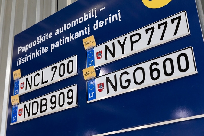 „Regitra“ išleidžia 115 tūkst. naujų numerio ženklų kombinacijų  