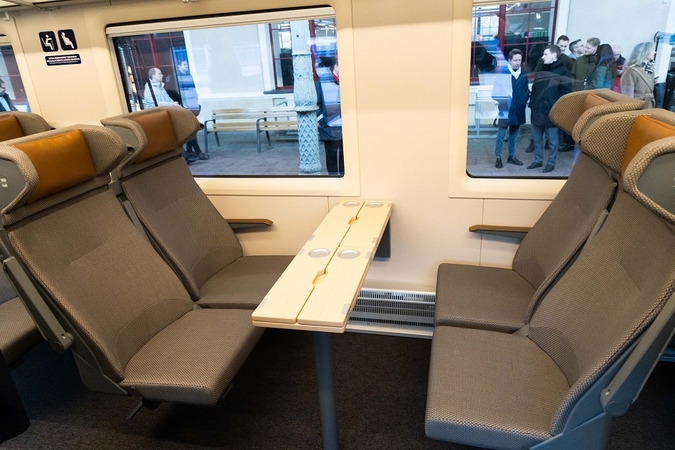 Naujojo elektrinio „Stadler“ traukinio pristatymas