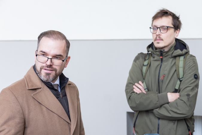 Robertas Kaunas susitiko su protesto dalyviais