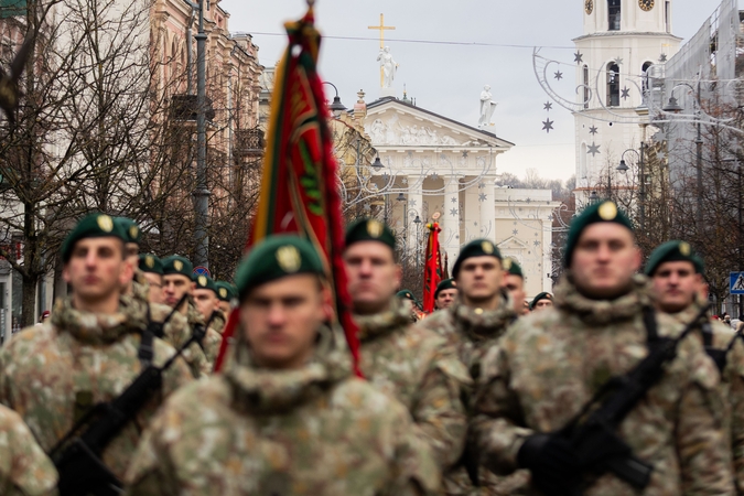 Lietuvos kariuomenės dienos minėjimas Katedros aikštėje