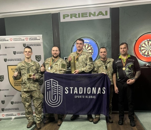 Lietuvos kariuomenės smiginio čempionate – Ričardo Šarkaus triumfas