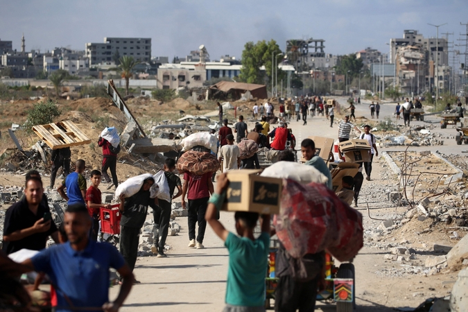 JAV ir Izraelio remta „Gaza Humanitarian Foundation“ paskelbė apie misijos pabaigą