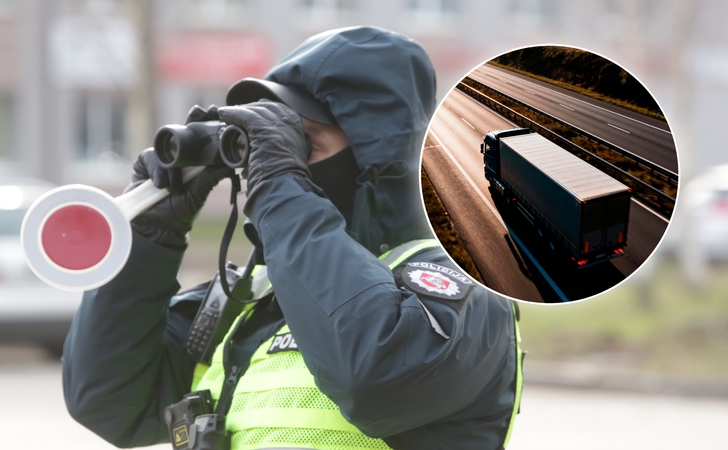 Sustabdė: girtas vilkiko vairuotojas buvo sulaikytas netoli Klaipėdos.
