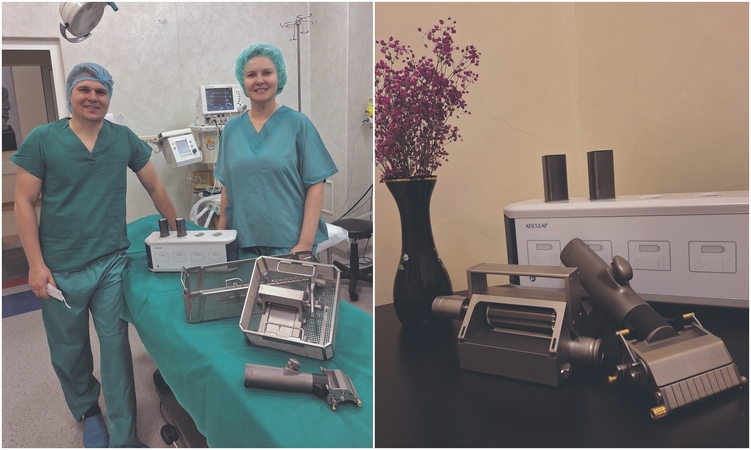 Dovanos: Kauno klinikų Plastinės ir rekonstrukcinės chirurgijos klinikos medikai džiaugiasi naująja įranga, leisiančia tiksliau, greičiau ir saugiau atlikti sudėtingas chirurgines procedūras.