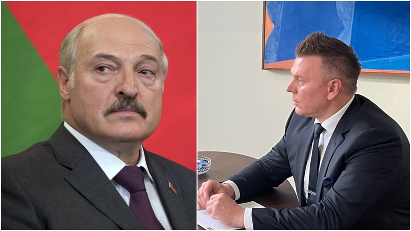 Aliaksandras Lukašenka (kairėje) ir Aleksandras Brokas