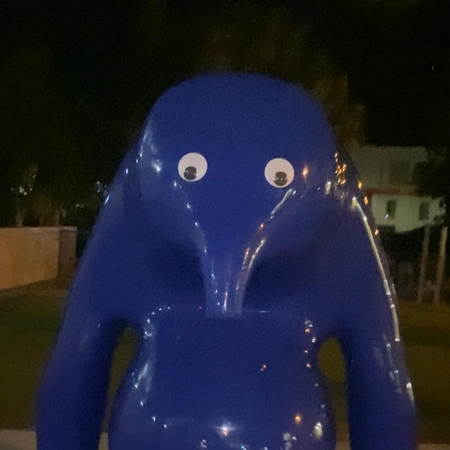 Pasigyrė: A. Vanderhorst feisbuke pasiskelbė apie padarytą darbelį – prie skulptūros priklijuotas akis.