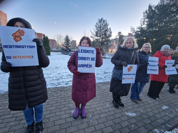 Pikete prie darželio-lopšelio „Ąžuoliukas“ neišvengta aistrų