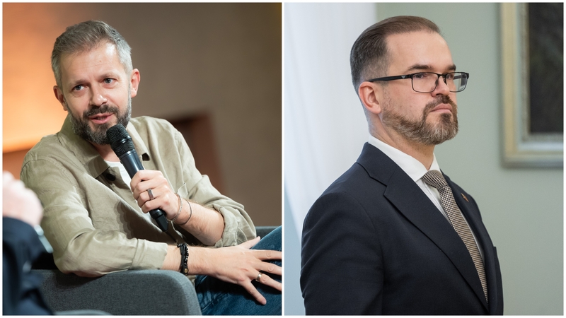 Andrius Tapinas (kairėje) ir Robertas Kaunas