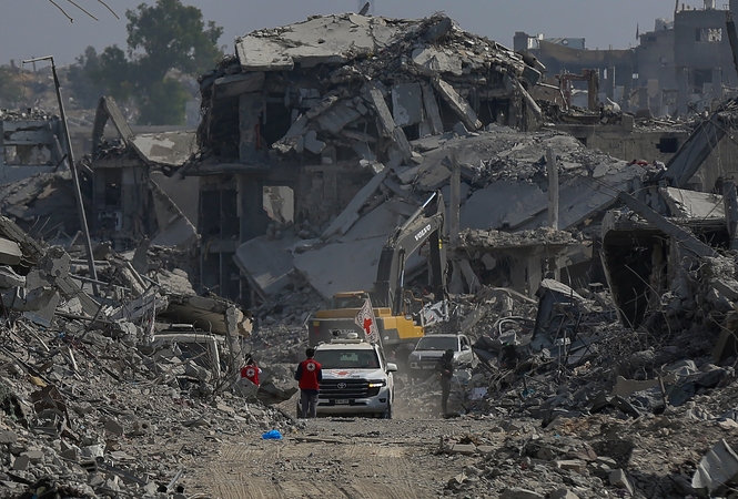 Premjero biuras: Izraelis gavo trijų Gazos Ruože laikytų įkaitų palaikus.